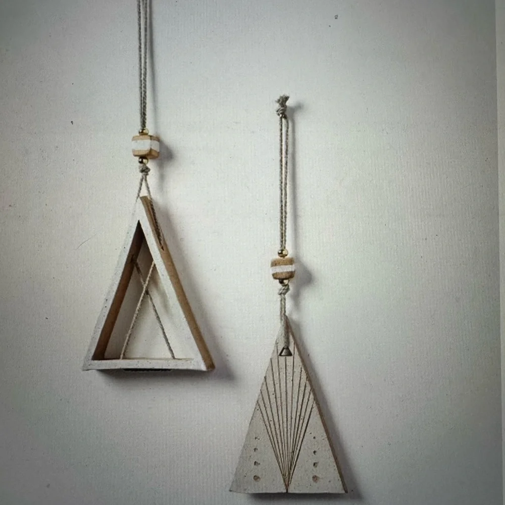 West Elm Cream Art Ornaments Minimalist Design